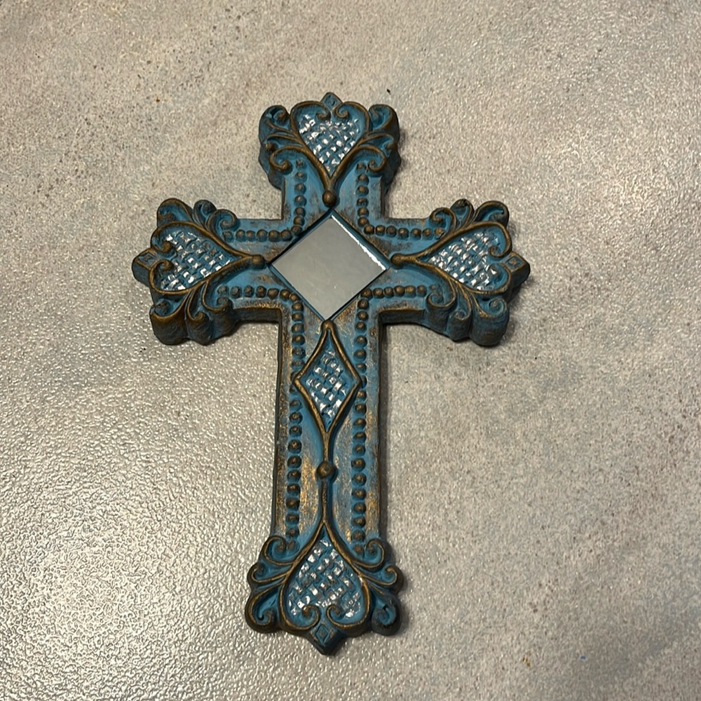 Blue wall cross